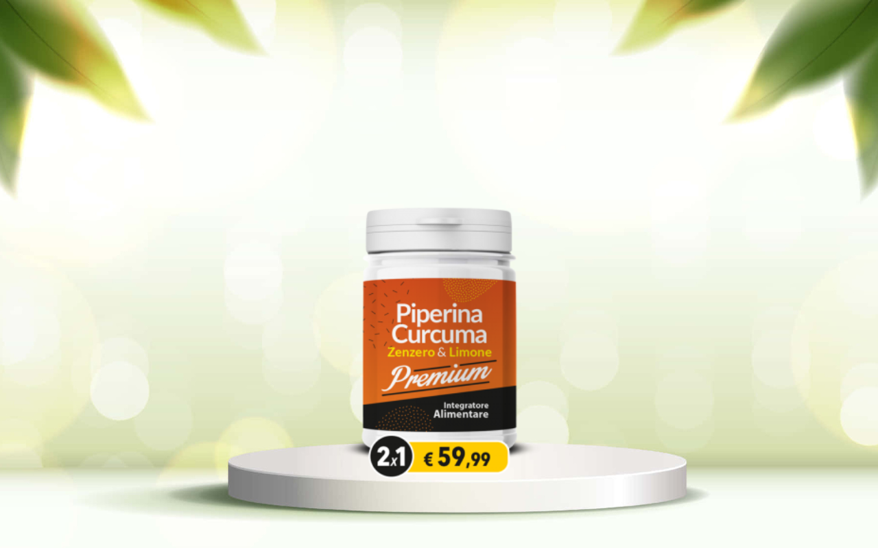 Prova piperina e curcuma premium: detox naturale per intestino regolare e benessere